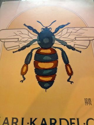 David Lance Goines Karl Kardel Poster 1977 20 x 28 Art Deco Bee Gorgeous 2