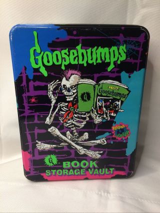 1996 Hershey Goosebumps Rare Collectible Tin Book Storage Vault R.  L.  Stine 90’s