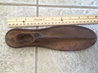 Vintage Cobblers Adult Shoe Form Cast Iron Metal Factory Piece 10 " Long Bx33
