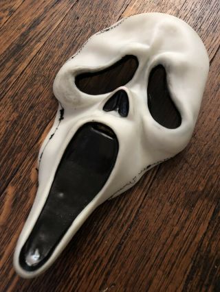 Vintage Og Fun World Div Scream Ghostface Mask Gen 1 2 No Cotton Shroud Glows