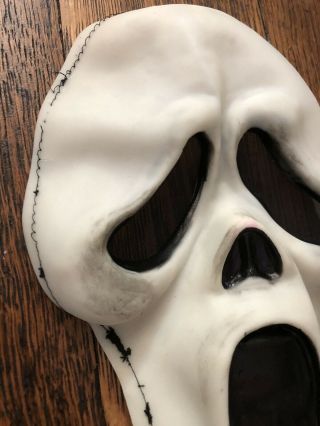 Vintage OG Fun World Div SCREAM Ghostface Mask Gen 1 2 No Cotton Shroud Glows 3
