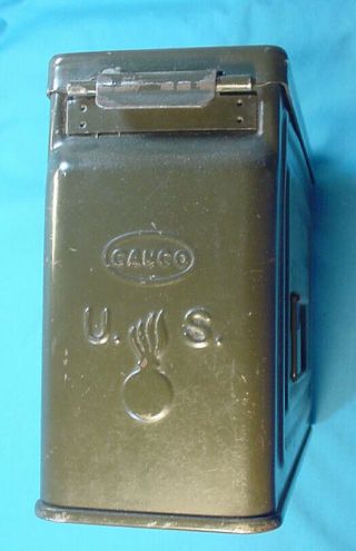 Wwii Us Military.  30 Cal Od Green Metal Ammo Can By Canco