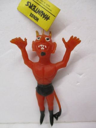 Very Rare Ben Cooper House Haunters Rubber Devil W/orig.  String & Tag Jigglers