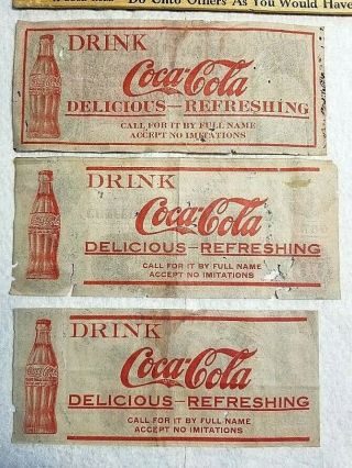 1862 Facsimile Rare Coca - Cola Advertising Note