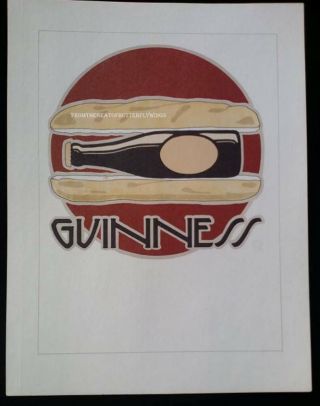 1973 Guinness David Lance Goines Saint Hieronymus Press Small Poster
