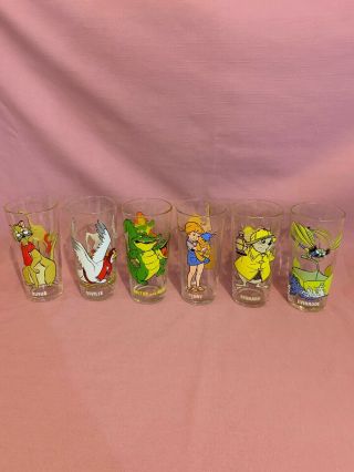 Set Of 6 Pepsi Collector Series Glasses The Rescuers 1977 Walt Disney Am