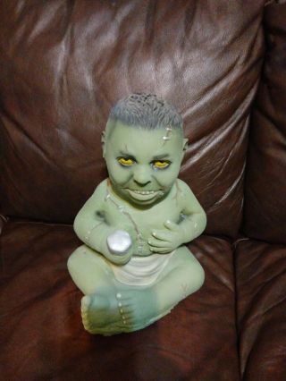 Spirit Halloween Zombie Baby " Frankenstein " Prop Doll