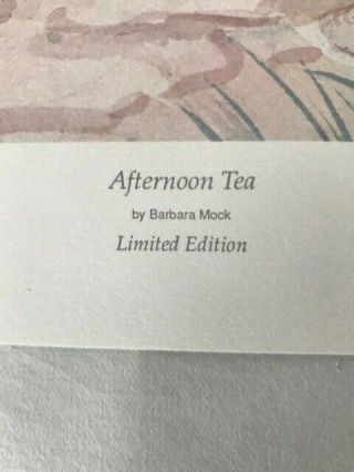 Barbara Mock ' Afternoon Tea ' Limited Edition signed print 1277 of 1950 2