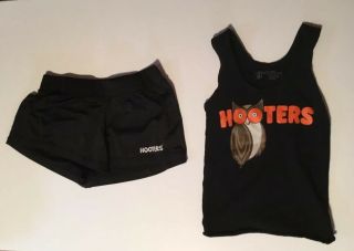 Hooter’s Gently Official Orange And Black Uniform Size Xs/sm Sexy Halloween