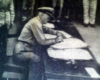Japan Surrender Official On Uss Missouri Photo 1945 World War Ii Ends Newspaper