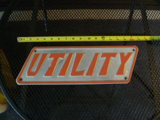 Vintage Utility Truck Trailer Emblem Badge Logo Sign Plaque Nameplate