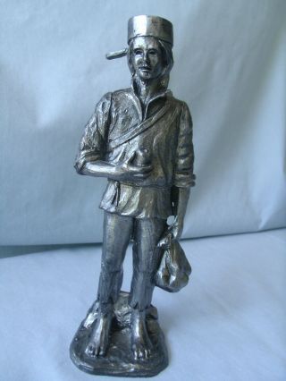 Vintage Michael Ricker Pewter Figurine Sculpture Johnny Appleseed 1989