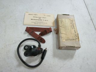 Throat Microphone T - 30 - S Nos Wwii Military Army Air Corps (st1)