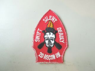 Post Ww 2 Us Marine Corps 2nd Recon Battalion Patch On Twill