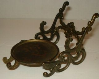 Brass Stand For Cup & Saucer And Spoon Display Occupied Japan Bird Design