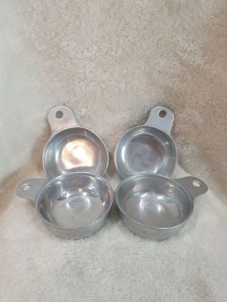 Set Of 4 Wilton Rwp Pewter 14 Oz.  Soup Bowls With Handles