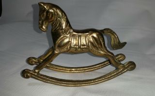 Vintage Antique Solid Brass Rocking Horse A Must (bt - A - 1)