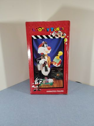 Large Animated Christmas Looney Tunes Sylvester And Tweety Bird W/ Box