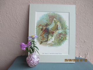 Antique R.  Andre Chromolithograph Of " Briar Rose " Fairy Tale 1890