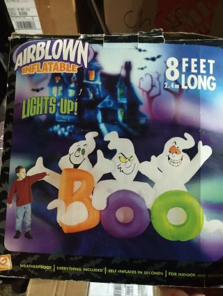 Halloween Airblown Inflatable Blow Up Gemmy Boo Ghost Yard Decoration Outdoor