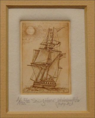 JOHN ANTHONY MILLER 4 Dollhouse Etching A/P 1 Mansion Sailing Coaching Queen 3