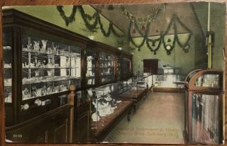 Vintage Postcard Salisbury,  North Carolina Holshouser & Howan Jewelry Store