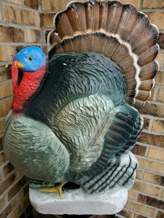 Vintage Thanksgiving Turkey Blow Mold Union Don Featherstone 25 " Tall