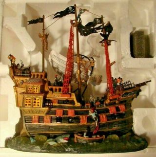 Lemax Spooky Town The Pillager Pirate Ship Halloween Animated With Lights Sound