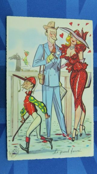 Saucy French Comic Postcard 1960 