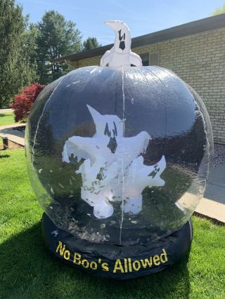 Gemmy Halloween Inflatable Airblown Whirlwind Snow Globe 6ft Bats Ghost Retired