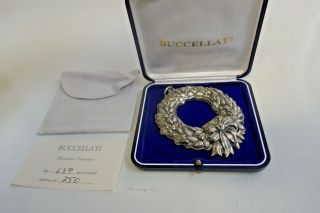 Buccellati Sterling Silver Wreath Ornament - Limited Edition 639 Of 750 - W/ Box