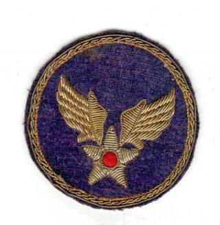 Wwii Us Army Air Forces Bullion 3 " Patch Theater Made In