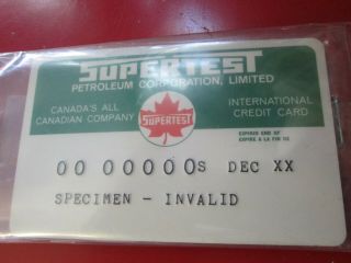 Old Antique Supertest Oil Can Sign Advertising Credit Card