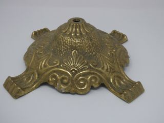 Vintage Solid Ornate Brass Sheet Music Stand Floor Lamp Base Part