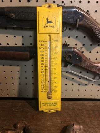 Vintage John Deere Advertising Thermometer Sign 1952 Two Legged Deer