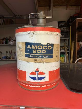 Amoco Vintage Standard Oil Can 5 Gallon