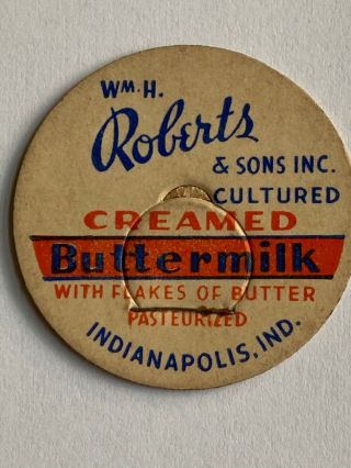Roberts & Sons Inc.  Dairy Milk Bottle Cap Indianapolis Ind In Indiana Exc