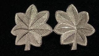 Pre - Wwii 1930s Sterling Army Major Rank Shoulder Insignia Set.