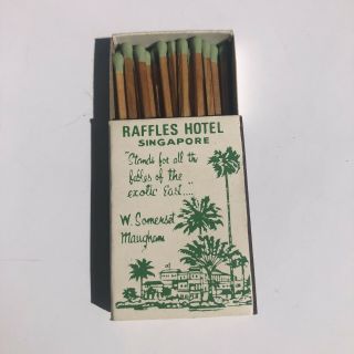 Raffles Hotel Singapore Vintage Match Box