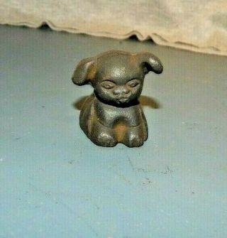 Griswold " Pup " Puppy Dog Cast Iron Paperweight Novelty Promo Advertising