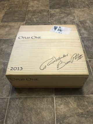 Opus One 2013 Wooden Box - Robert Mondavi - Baron Philippe Wine Crate Panels