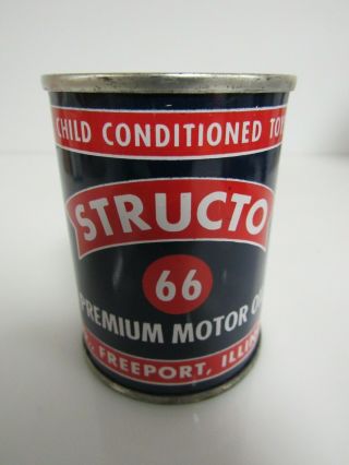 Vintage Structo 66 Motor Oil Can Coin Bank Sb057