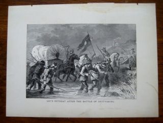 Antique Engraving - Civil War - " Lee 