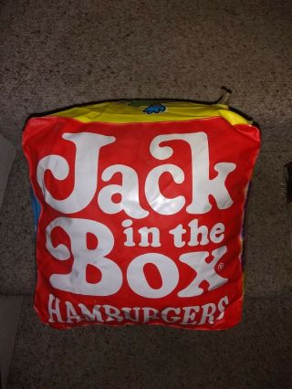 Vintage Rare Jack In The Box Inflatble Graphic Figure Box Fast Food Restaurant