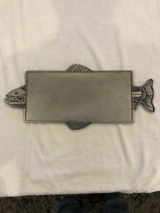 Wilton Armetale Pewter Fish Platter Tray 21 1/2 " Long Vintage
