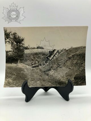 World War Two Tank School Photograph Of Abandoned German Tiger Tanks