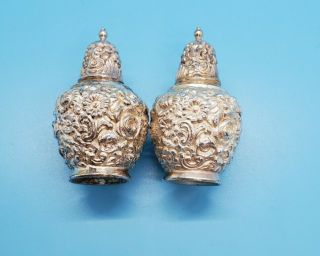 Vintage Silver Plated Salt & Pepper Shakers Weidlich Brothers W.  B.  MFG CO C - 102 3