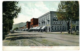 Colorado City Co - Store Fronts On Colorado Avenue - Postcard
