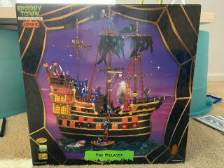 Lemax Spooky Town The Pillager Pirate Ship Halloween Animated Lights Sound 65409