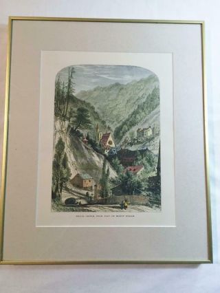 Antique Print Mauch Chunk From The Foot Of Mount Pisgah Jim Thorpe Pa 1875